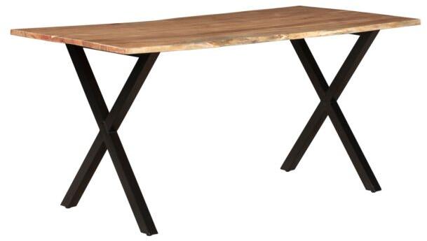 Acacia Wood Dining Table with Iron Legs
