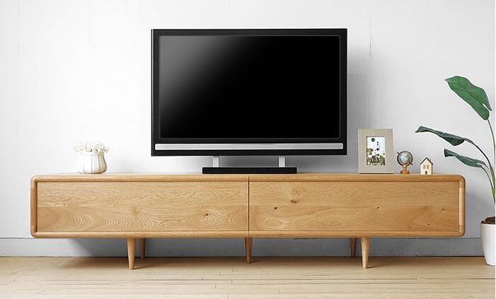 Brown Polished Cream Wooden TV Cabinet, Size : 78x40x110 Cm
