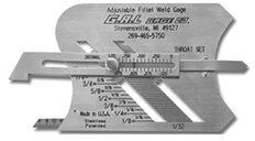 Adjustable Fillet Weld Gauge