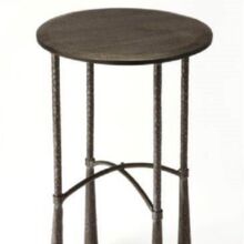Wooden HAMMERED PEDESTAL, Size : 17 x 17 x 27 INCHES