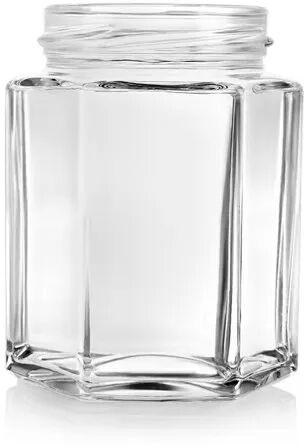 Hexagonal Glass Jar, Capacity : 200 ML