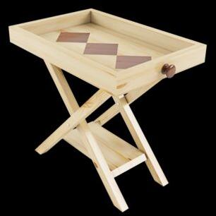 Pine Wood Folding Tray Table, Size : 1'6