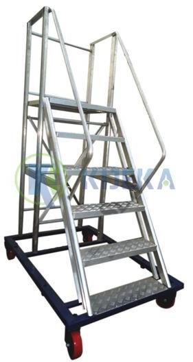 Kijeka Aluminum trolley step ladder, Feature : Durable, Fine Finishing