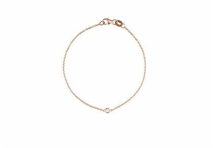 Delicate Rose Gold Plated Fashion Solitaire Bracelet