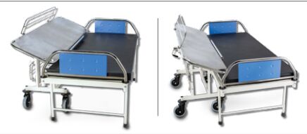 Tilting STRETCHER TROLLEY WITH STAINLESS STEEL TOP