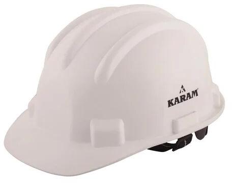 Karam Yellow / White / Blue Pvc Safety Helmet, Size : Medium