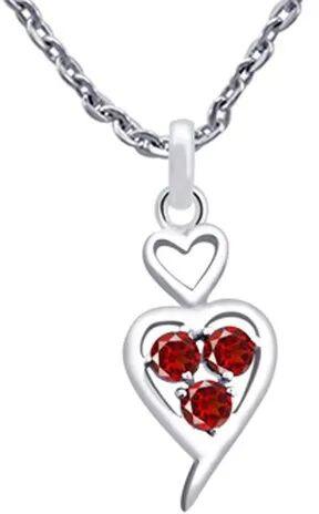 925 Sterling Silver Garnet Pendant, for Home Furniture, Occasion : Wedding, Party, Engagement etc