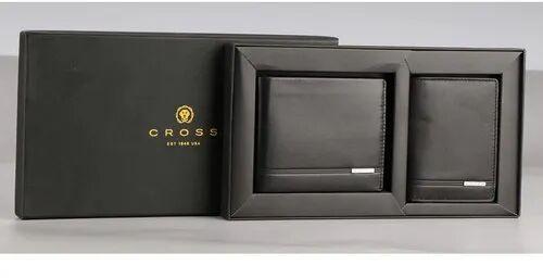 Leather Wallet Gift Set, Packaging Type : Box
