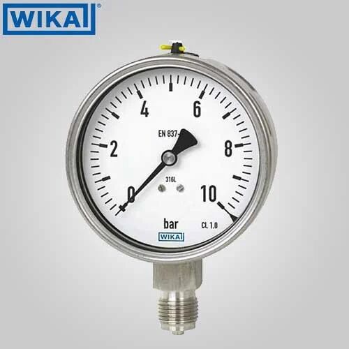 Wika Pressure Gauge, Dial Size : 4 inch / 100 mm