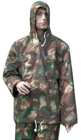 Printed Cotton Military Field Jacket, Size : XL