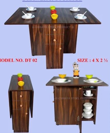 Folding Dining Table, for Home, Color : Brown