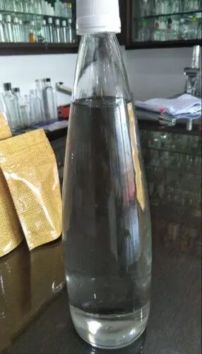 Transparent Glass Round Water Bottle
