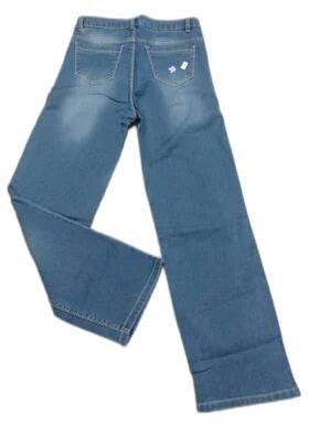 Ladies Blue Faded Denim Jeans