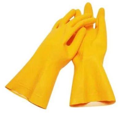 Plain Rubber Gloves, Color : Yellow