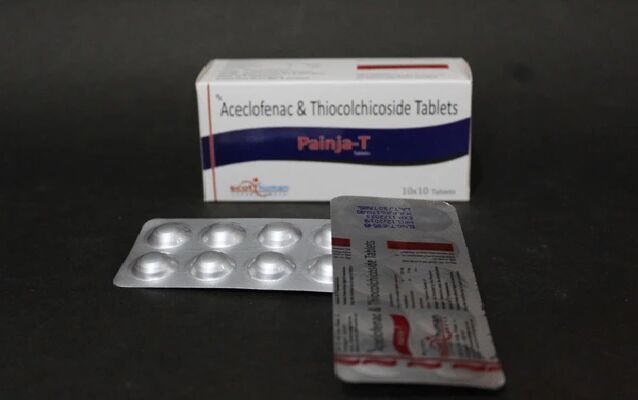 Scothuman Lifesciences Aceclofenac And Thiocolchicoside Tablets, Packaging Type : Alu Alu