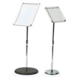 IRON WITH CHROME FINISH LED Poster Stand, Size : A3, A4