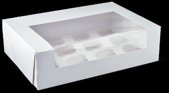 Mini Cupcake Insert Box, Color : White