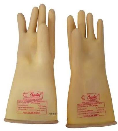 CRYSTAL Plain Latex hand gloves, for Electrical protection