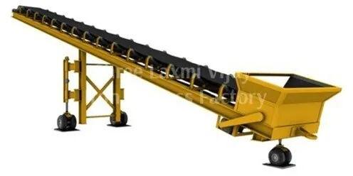 MS Rubber Belt Conveyor, for Isabgol Processing Unit