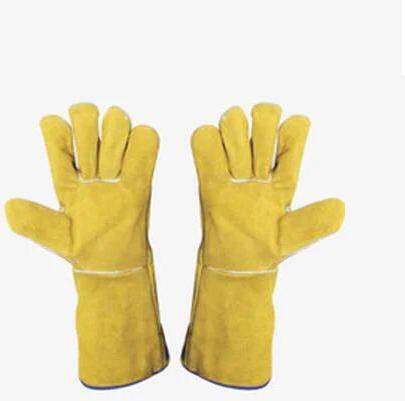Leather(Buff/Split/Chrome) Welding Safety Gloves, Size : Free Size