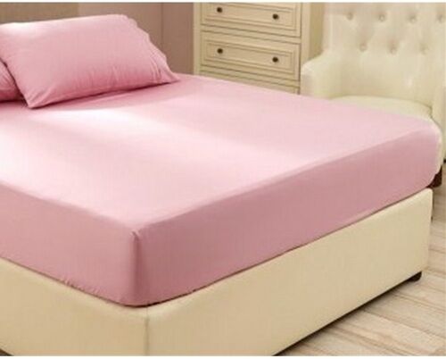 Plain Fitted Bed Sheet, Size : Customized