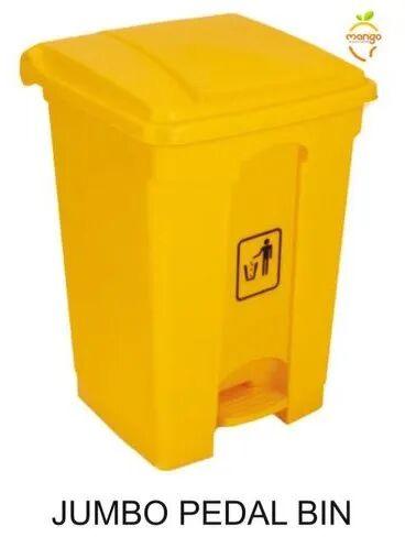 Plastic Jumbo Pedal Bin, Color : Yellow