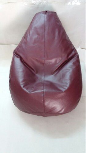 Teardrop Leatherette Leather Bean Bags, Color : Brown