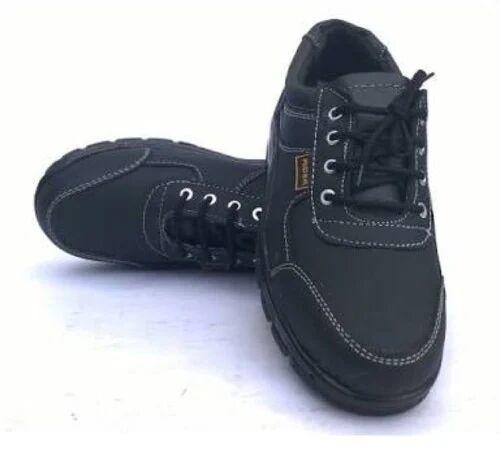 Leather Black Udyogi Safety Shoes, for Industrial, Feature : Oil Resistant