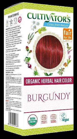 Organic Herbal Hair Color Burgundy, Certification : Vegan Non-GMO