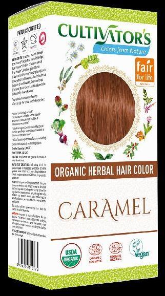 Organic Herbal Hair Color Caramel, Certification : Vegan Non-GMO