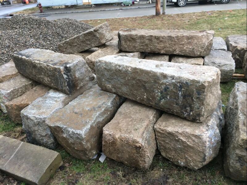 Matte Rectangular Stone Block, for Landscaping, Size : 12x40x12 Inch (LxWxH)