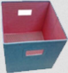 Leather Canvas Storage Boxes, Pattern : Plain