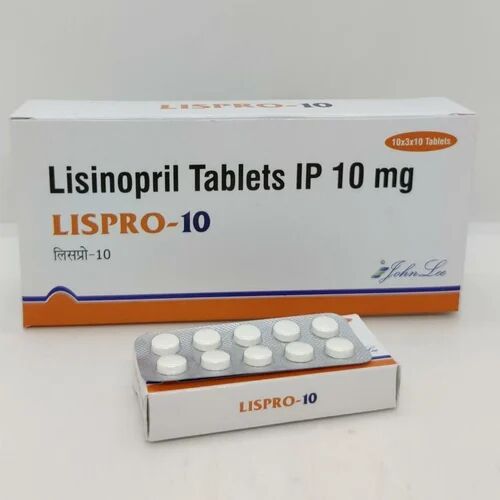 Lispro Lisinopril Tablets, for Hypertension, Packaging Size : 10x3x10