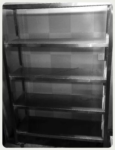 Silver Stainless Steel Shelf Rack, for Warehouse