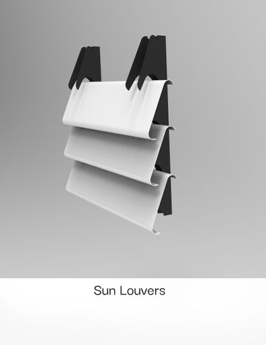Aluminum Aluminium Sun Louver, Color : Silver Black
