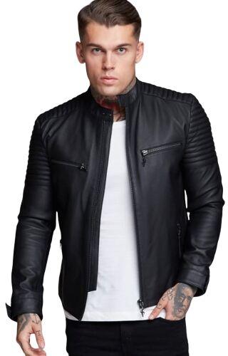 Plain Mens Leather Jackets, Size : XL, XXL