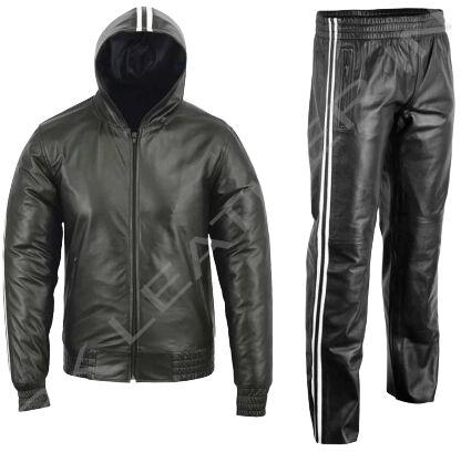 Plain Leather track suits, Size : M, XL, XXL