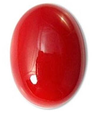 Red Coral Gemstone, Shape : Oval Shape