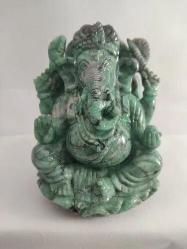 Emerald Stone Ganesha Statue
