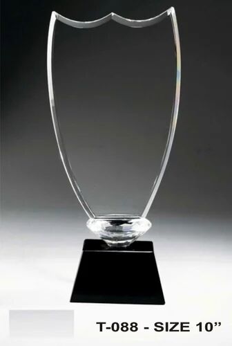Glass Crystal Shield Trophies, Color :  White