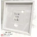 Square wooden photo frame, Color : White