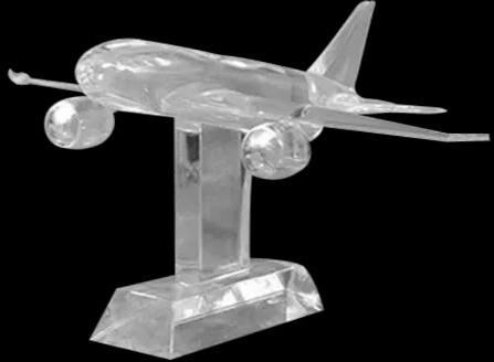 White Crystal Aeroplane Model