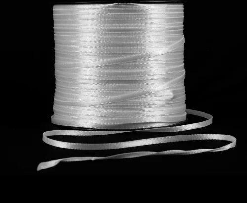 Dyeable White Nylon Ribbon, for Packing, Pattern : Plain