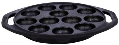 Cast Iron Paniyaram Pan, Color : Black