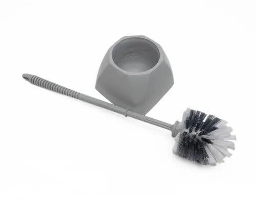 Toilet Cleaner Brush, Color : Gray