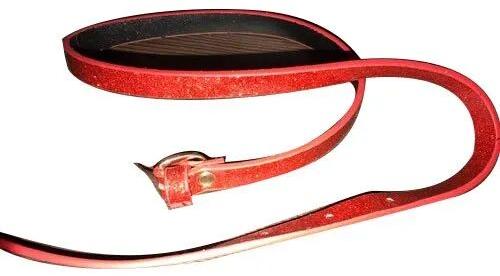 PU Glitter Belt, Color : Red