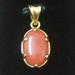 Gemstone Gem Stone Gold Pendant, Color : Glolden, Pink