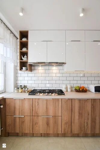 White Plywood Kitchen Cabinet, Pattern : Printed