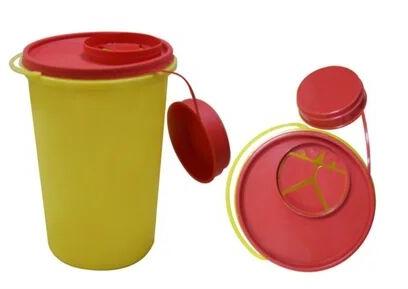 UPL Yellow Disposable Sharp Container, for Hospital, Shape : Cylinderical