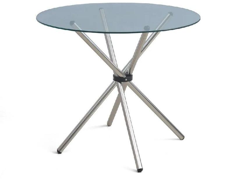 Round Glass Discussion Table, for Office, Size : 900mm Dia